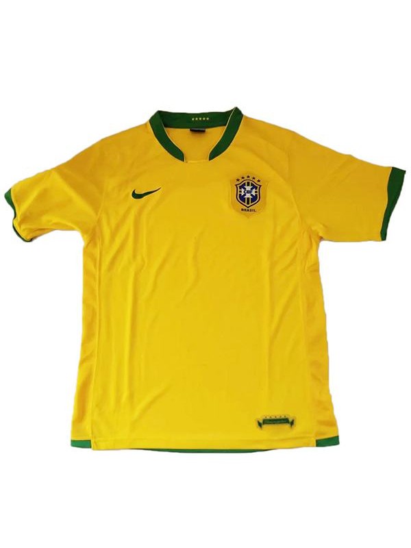 Brazil home retro soccer jersey maillot match men's 1st sportwear football shirt 2006